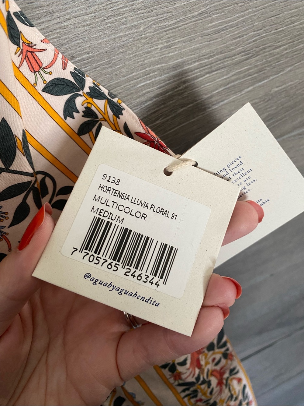 Agua by Agua Bendita Hortensia Lluvia Floral Dress NWT - Picture 10 of 11